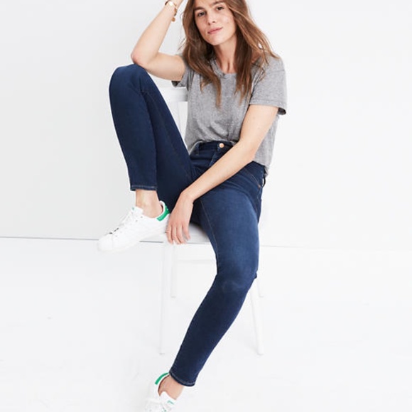 Madewell 10" High-Rise Skinny Jeans in Hayes Wash - Picture 1 of 8